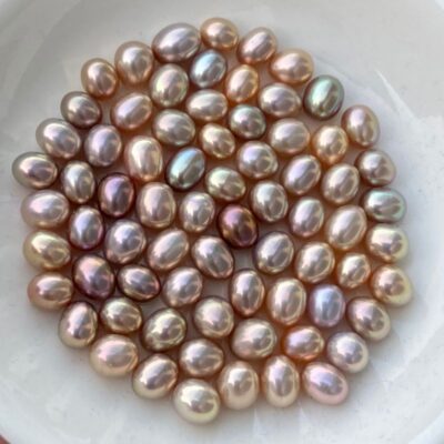 7mm 5a Oval Candy Color Freshwater Pearls