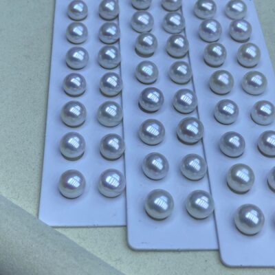 9-10mm High Luster Button Natural Freshwater Pearl