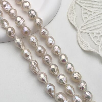 Feine, gerunzelte Edison-Wassertropfen-Barockperlen