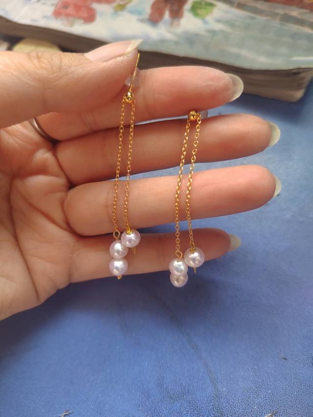 5mm high gloss white freshwater pearls photo review