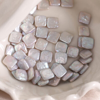 Perlas barrocas cuadradas de alto brillo de 11-12 mm