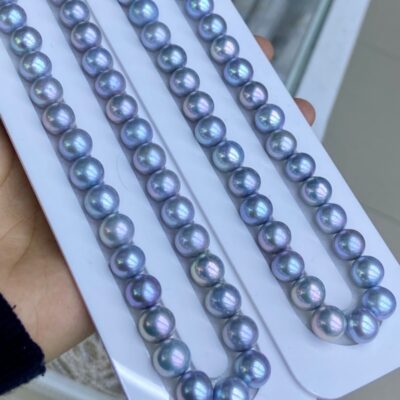 11-12mm Large Size Irradiated Dyed Round Freshwater Pearls