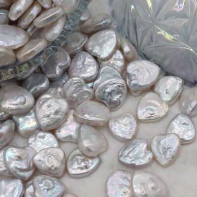 11-15 mm Herzförmige Barock-Süßwasserperlen