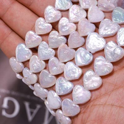 12 mm hochwertige herzförmige Süßwasserperlen