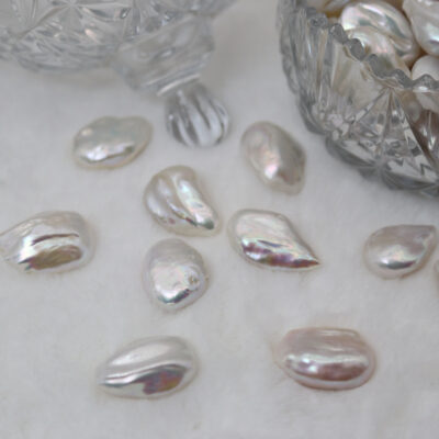 Perles d'eau douce naturelles de forme libre, de grande taille, très brillantes, de 18 à 20 mm