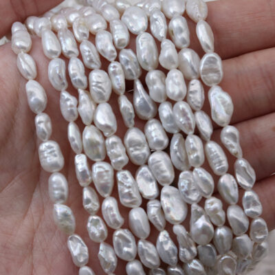 Perles d'eau douce de forme libre de 5 à 6 mm à haute brillance