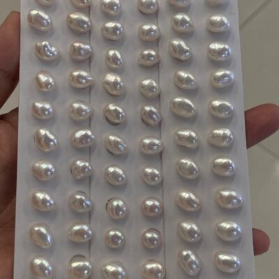 Perla de agua dulce de piedra pequeña blanca nuclear de 8-9 mm