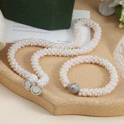 Freshwater-Pearl-Braided-Magnetic-Clasp-Necklace-Details