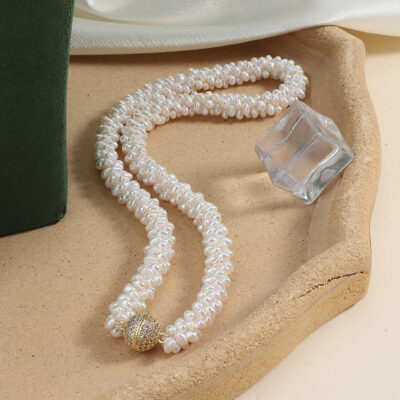 Freshwater-Pearl-Braided-Magnetic-Clasp-Necklace-Over-Show