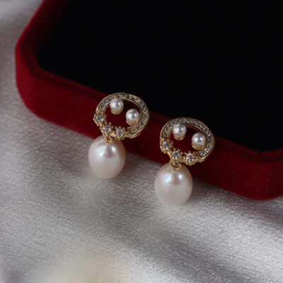 S925-Gold-Plated-Freshwater-Pearl-Zircon-Earrings-Over-Show