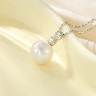 S925-Silver-Edison-Freshwater-Pearl-Necklace-45cm-Details