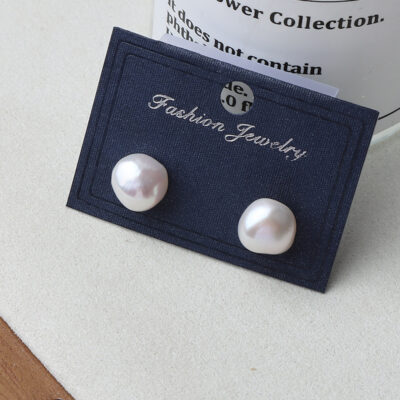 Boucles d'oreilles à tige en argent S925 et perles baroques d'eau douce