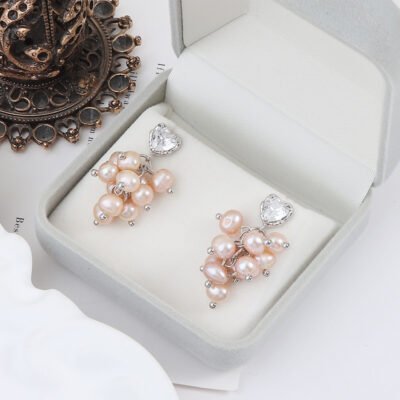 S925-Zircon-Grape-Freshwater-Pearl-Tassel-Earrings-Over-Details