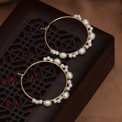 Wire-Wrapped-Starburst-Freshwater-Pearl-Earrings-Over-Details