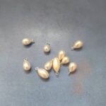 Reseña fotográfica de una perla de agua dulce en forma de lágrima fina de 7 mm