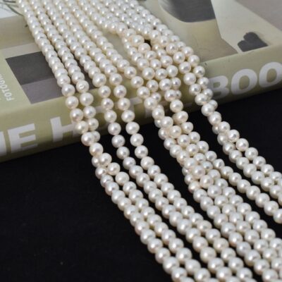 Perles d'eau douce ovales naturelles à surface propre de 2 à 10 mm