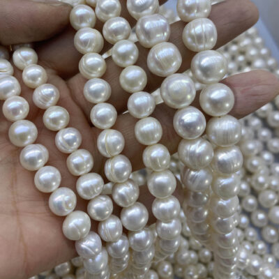3-10mm Natural Round Freshwater Pearls with Growth Lines