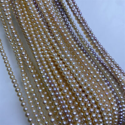 4-5mm Natural Color Nearly Round Natural Freshwater Pearls