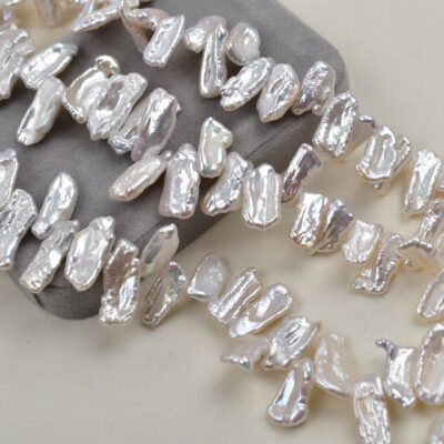 9mm Iridescent Lute Baroque Freshwater Pearls