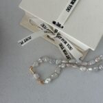 Detalles del collar de perlas de agua dulce con monedas irregulares chapado en oro de 18 quilates