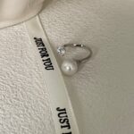 Details zu einem runden Süßwasserperlenring (8–9 mm, Silber)