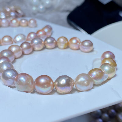 9-10mm Mixed Color Baroque Freshwater Pearl Bracelet
