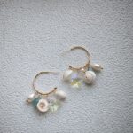 Boucles d'oreilles en argent 925, perles d'eau douce et étoiles de mer - Détails