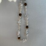 Collier de perles d'ambre et de perles baroques