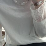 Collier de perles d'ambre et de perles baroques - Vue arrière