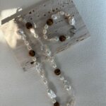 Collier de perles d'ambre et de perles baroques - Détails