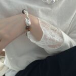 Collier de perles d'ambre et de perles baroques - Image SKU