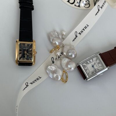 Barocke Süßwasserperlen-Tropfenohrringe, 18 Karat vergoldet