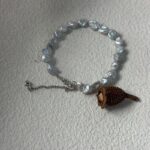 Ensemble collier et perles pépites baroques bleues