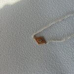 Collier de perles œil-grec avec pendentif en argent plaqué or