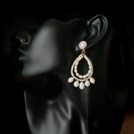 Pendientes colgantes de perlas de agua dulce hechos a mano