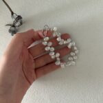 Pulsera Keshi de perlas de agua dulce con cierre de plata de ley