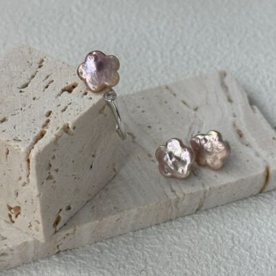 Pflaumenblüten-Barock-Perle-Goldplattierter Ring-Show