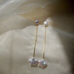 S925 - Boucles d'oreilles baroques en perles, pompon, cœur, étoile et lune - Détails - Présentation