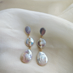 Pendientes barrocos de perla de agua dulce S925