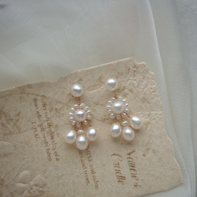 S925-Freshwater-Pearl-Sunflower-Stud-Earrings