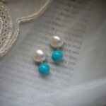 S925-Keshi-Perlen-Türkis-Kristalle-Ohrstecker-Display