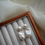 Boucles d'oreilles clous baroques en argent 925