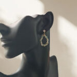 Boucles d'oreilles en argent 925, perles d'eau douce et aigue-marine : détails