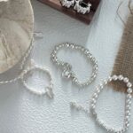 Collier en argent 925, dentelle et perles d'eau douce Biwa - Détails - Présentation