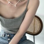 Collier en argent 925, dentelle, perles d'eau douce, bijou de présentation
