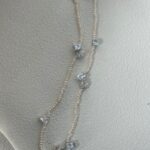 Collier en argent 925, pétales et perles d'eau douce - Détails