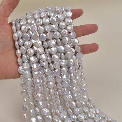 Collier de perles baroques naturelles d'eau douce de 10 mm