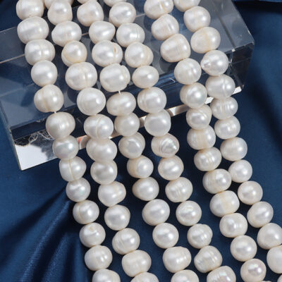 Perlas de agua dulce acanaladas, sin núcleo, de almeja antigua natural de 13-14 mm