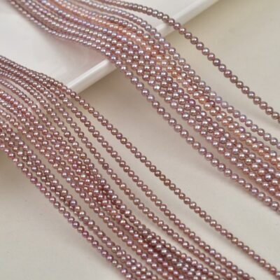 2-3 mm große, violette Premium-Kartoffelperlen aus natürlichem Süßwasser