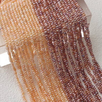 3mm Multicolor Natural Irregular Flat Freshwater Pearl Beads